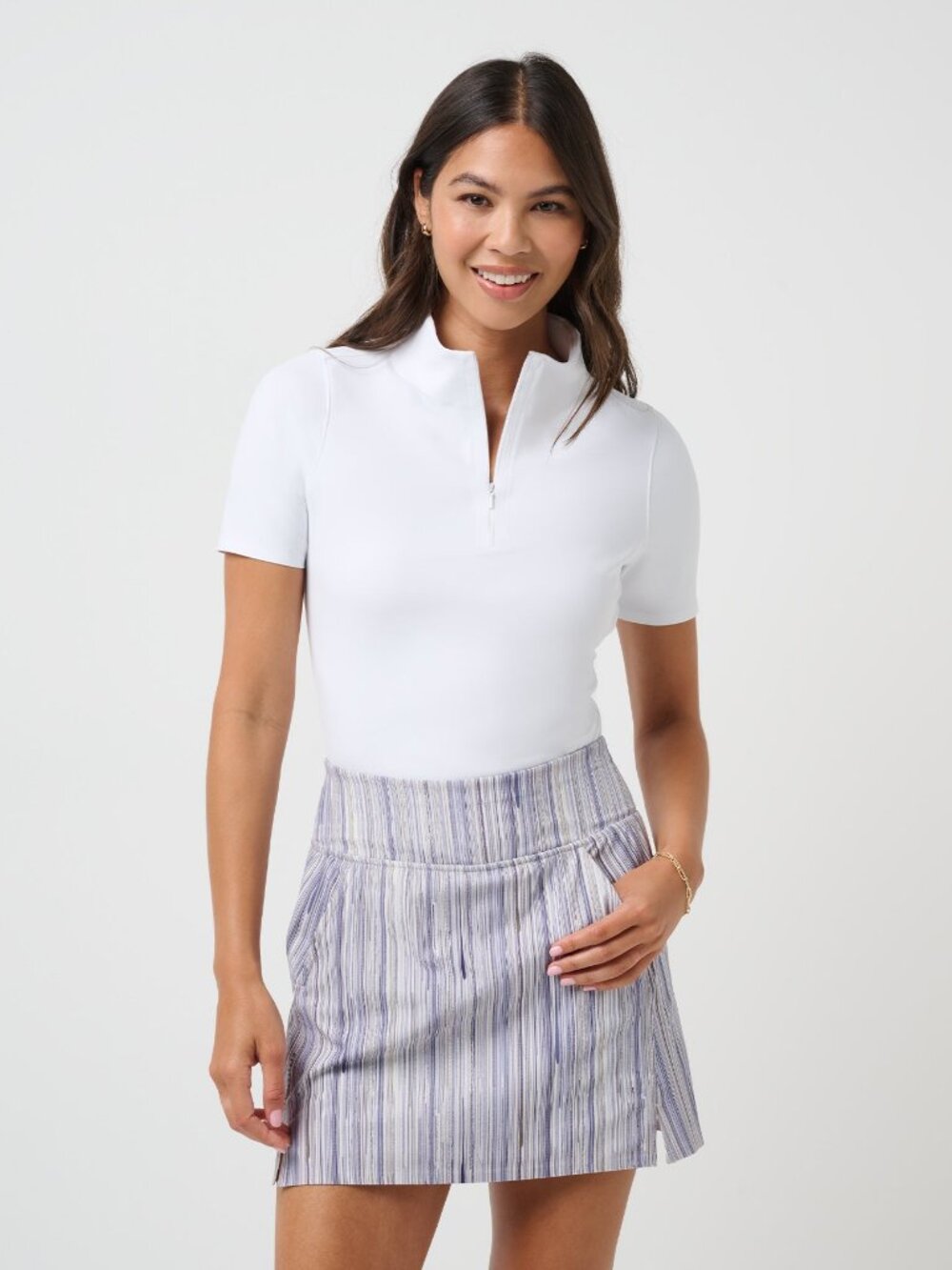 NWT Travis Mathew white zip up polo